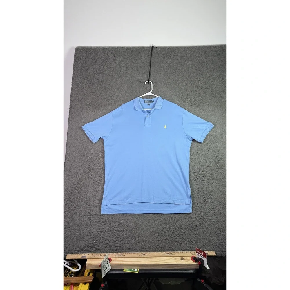 Polo Ralph Lauren Polo Shirt Mens Large Blue Classic Fit Embroidered Pony Casual